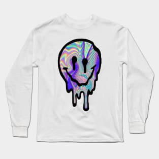 Trippy Drippy Smiley Face Long Sleeve T-Shirt